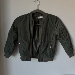 H&M Boys Olive Green Bomber Jacket